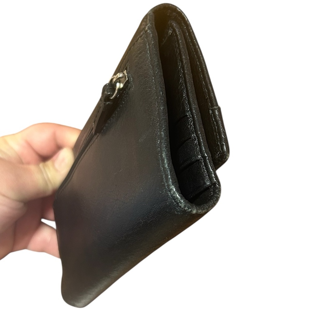 Coach SoHo Pleated Black Leather Clutch Wallet - Picture 4 of 9
